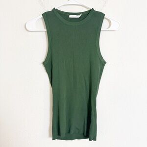 Zimmermann Olive Ribbed Knit sleeveless top